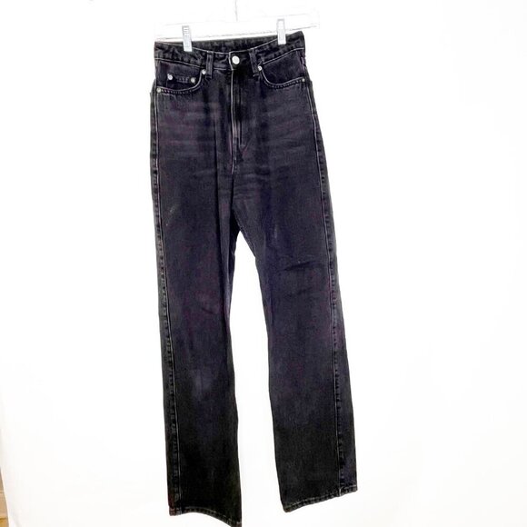 Weekday | Rowe Extra High Waisted Black Jeans - Picture 2 of 7